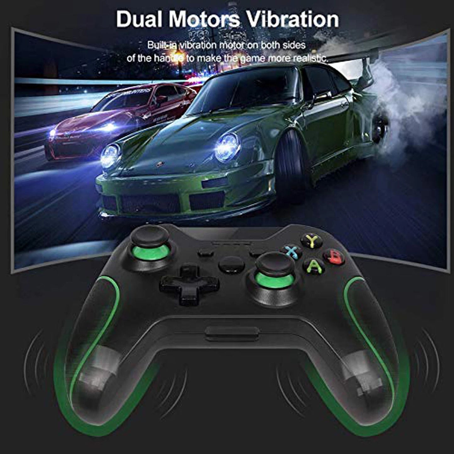 USB WIRED CONTROLLER GAMEPAD FOR MICROSOFT XBOX 360 PC WINDOWS BLACK BRAND NEW