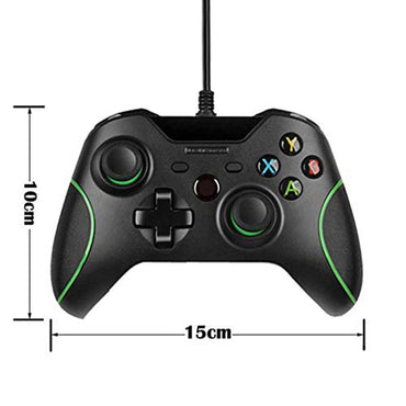 USB WIRED CONTROLLER GAMEPAD FOR MICROSOFT XBOX 360 PC WINDOWS BLACK BRAND NEW