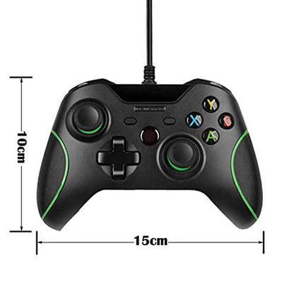 USB WIRED CONTROLLER GAMEPAD FOR MICROSOFT XBOX 360 PC WINDOWS BLACK BRAND NEW