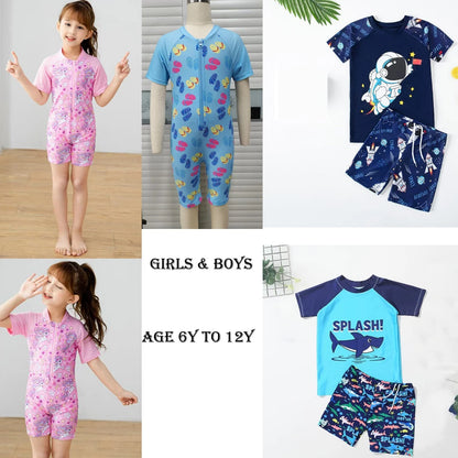 Kids Boys Girls Swimming Costume Animal Sunsuit Sunsafe Swimwear Swimsuit UK