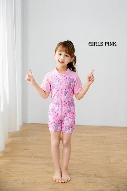 Kids Boys Girls Swimming Costume Animal Sunsuit Sunsafe Swimwear Swimsuit UK
