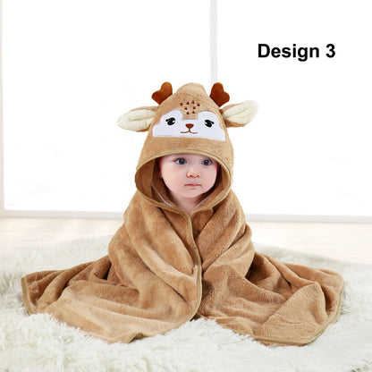 Toddler Baby Hooded Bath Towels Newborn Kids Bathrobe Soft Beach Towel Large