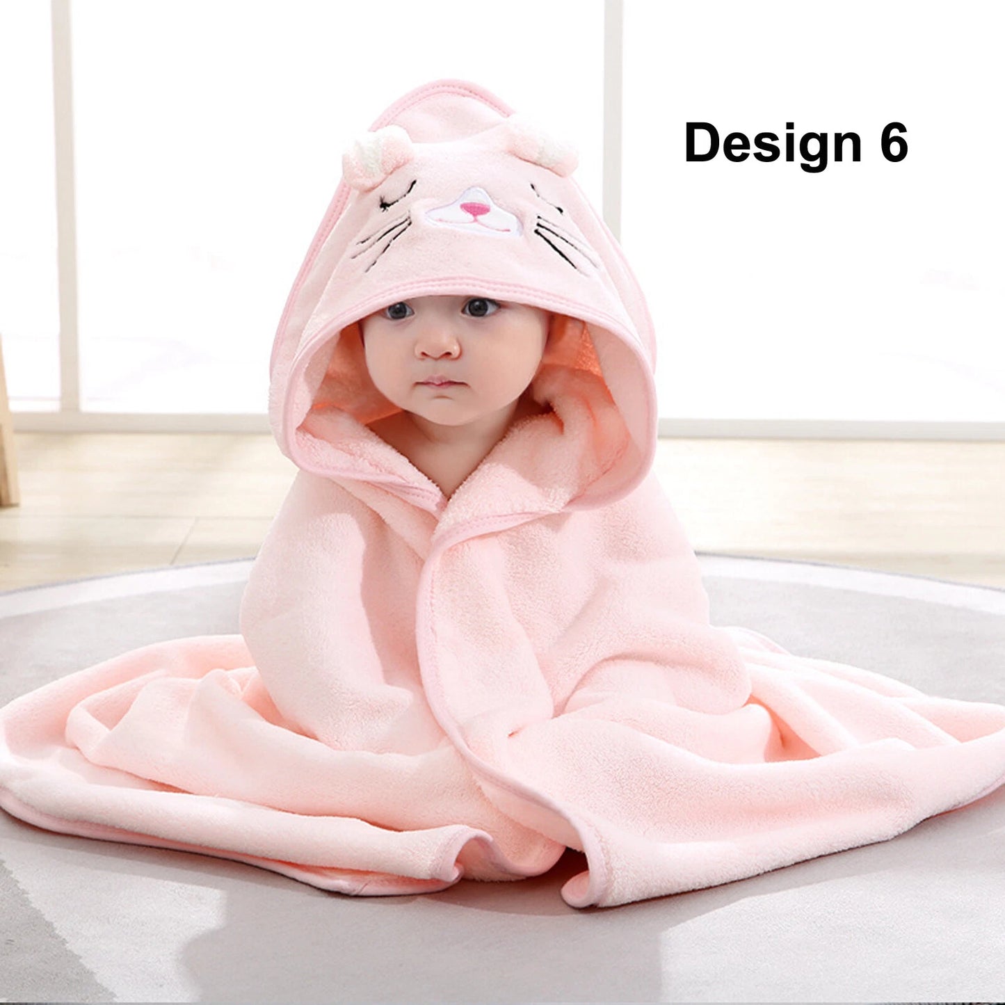Toddler Baby Hooded Bath Towels Newborn Kids Bathrobe Soft Beach Towel Large