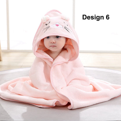Toddler Baby Hooded Bath Towels Newborn Kids Bathrobe Soft Beach Towel Large