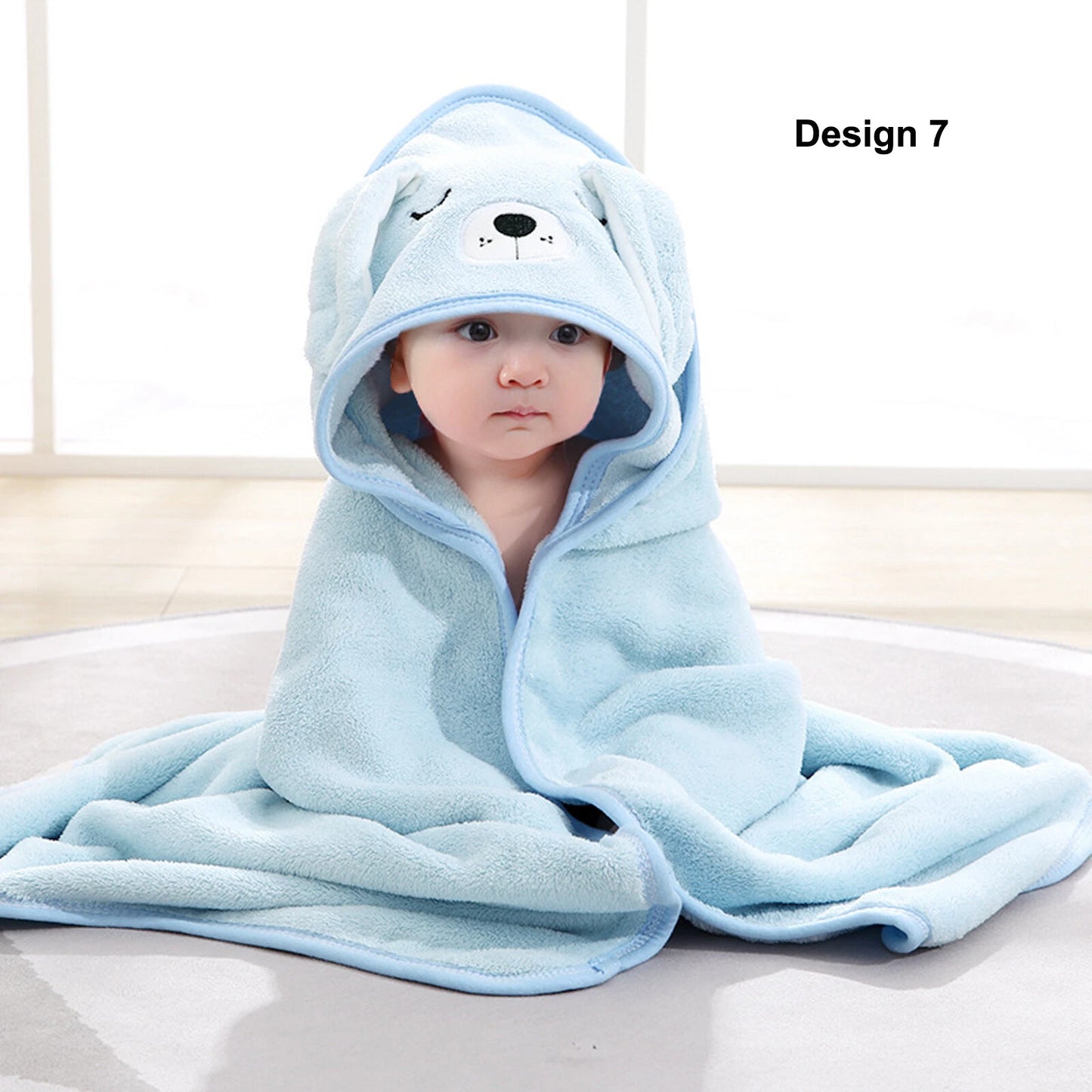 Toddler Baby Hooded Bath Towels Newborn Kids Bathrobe Soft Beach Towel Large