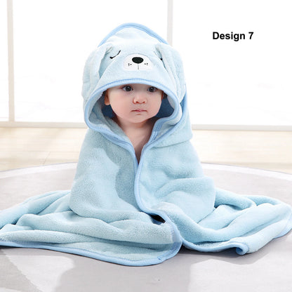 Toddler Baby Hooded Bath Towels Newborn Kids Bathrobe Soft Beach Towel Large