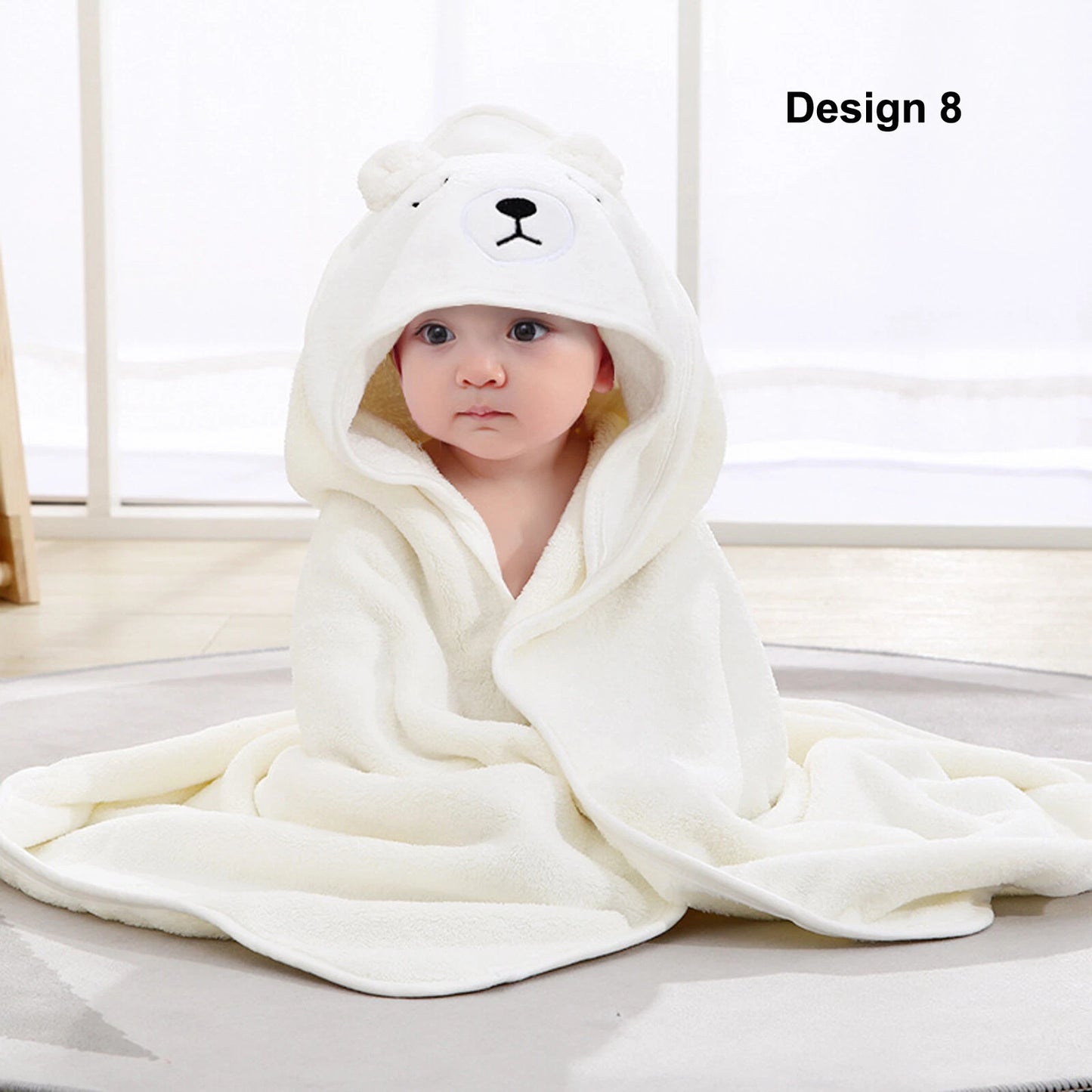 Toddler Baby Hooded Bath Towels Newborn Kids Bathrobe Soft Beach Towel Large