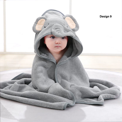 Toddler Baby Hooded Bath Towels Newborn Kids Bathrobe Soft Beach Towel Large