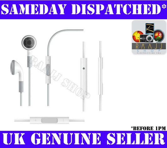New Headphones Earphones Handsfree With Volume & Mic For iPhone 5 5S 6 6S iPad