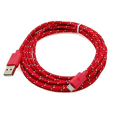3x Braided Micro USB Data Cable Charging Cable for Samsung HTC Nokia Tablet UK