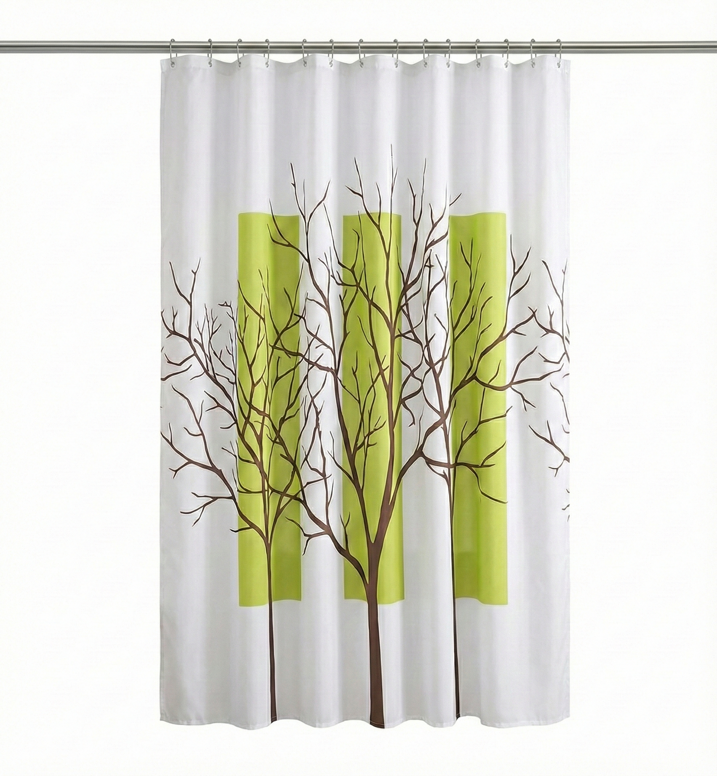 SHOWER CURTAIN 100% POLYESTER FABRIC MODERN DESIGNER WASHABLE + 12 HOOKS 180*180